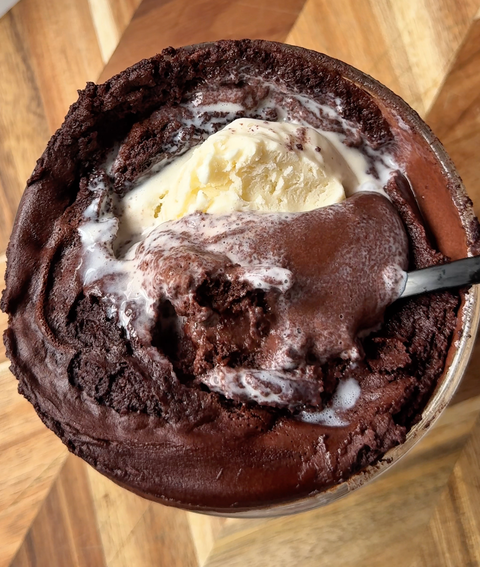 2-Minute High-Protein Chocolate Lava Brownie