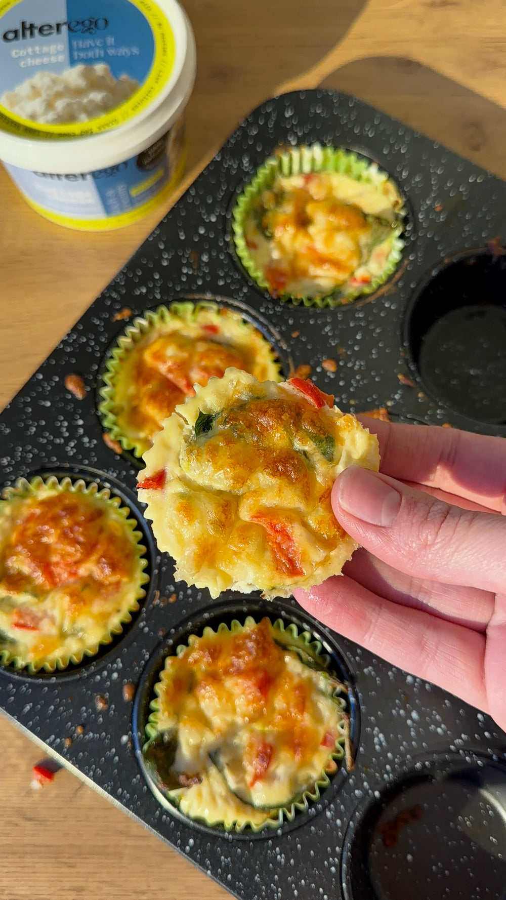 Savoury Cottage Cheese Muffins