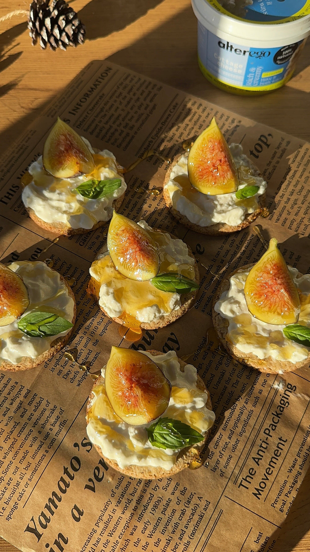 Cottage Cheese Fig Canapés