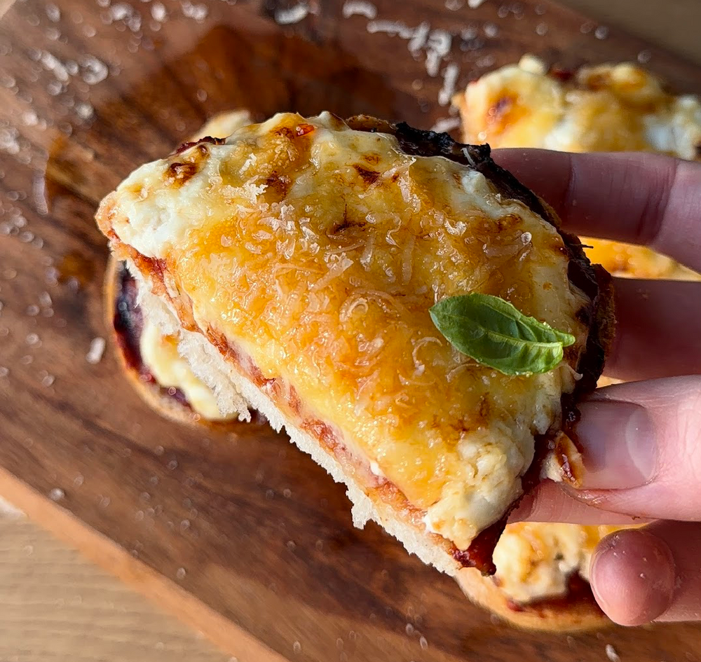 Hot Honey Cottage Cheese Pizza Toast