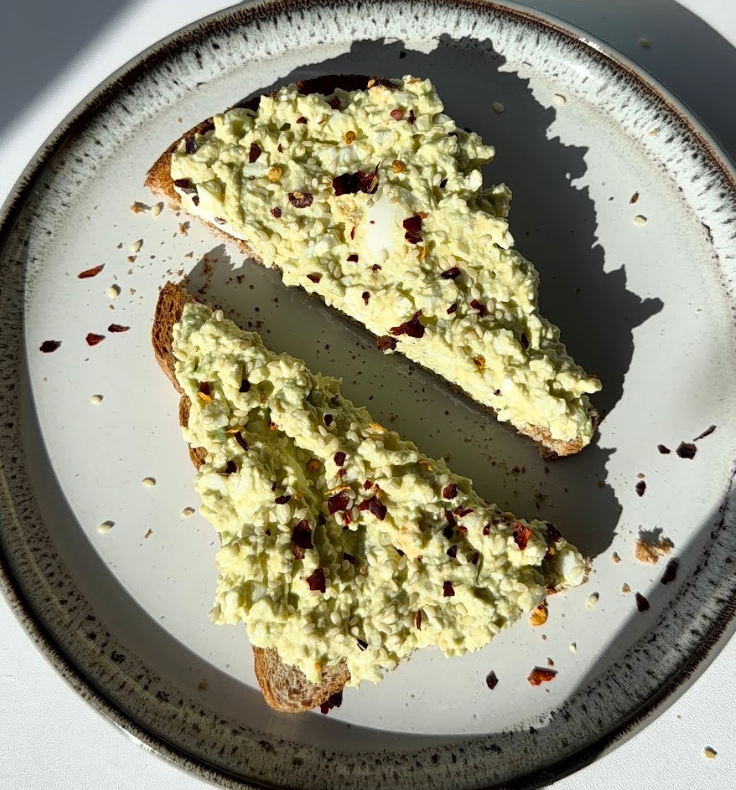 High-Protein Avocado Cottage Cheese Egg Toast
