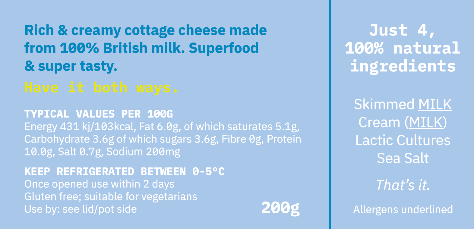Original - alterego 100% Natural Cottage Cheese